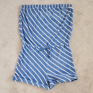 Juicy Couture VINTAGE Blue and White Striped Romper Y2K WORN 3 TIMES!